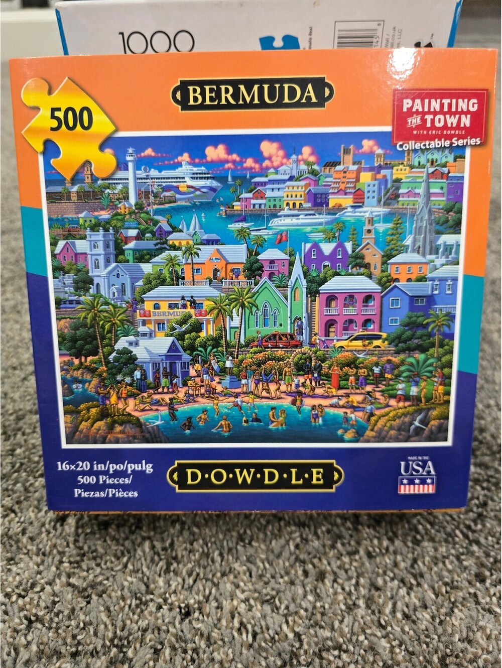 Dowdle Puzzles Bermuda 500 Piece Jigsaw Puzzle Painting the Town Collectible